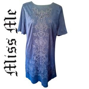Miss Me Velour Embroidered Shift Dress – Women’s Small (NWOT)